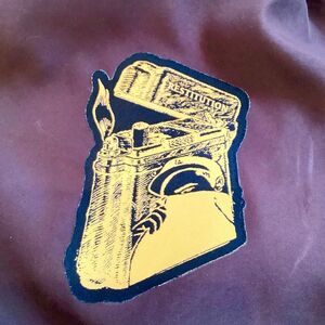 A.D.A. JACKET ZIP FRONT BROWN L VINTAGE A.D.A. LIGHTER LOGO